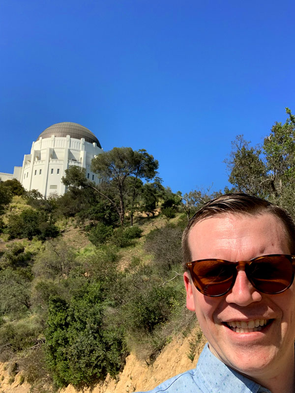 Me with Griffith Observatory in the background