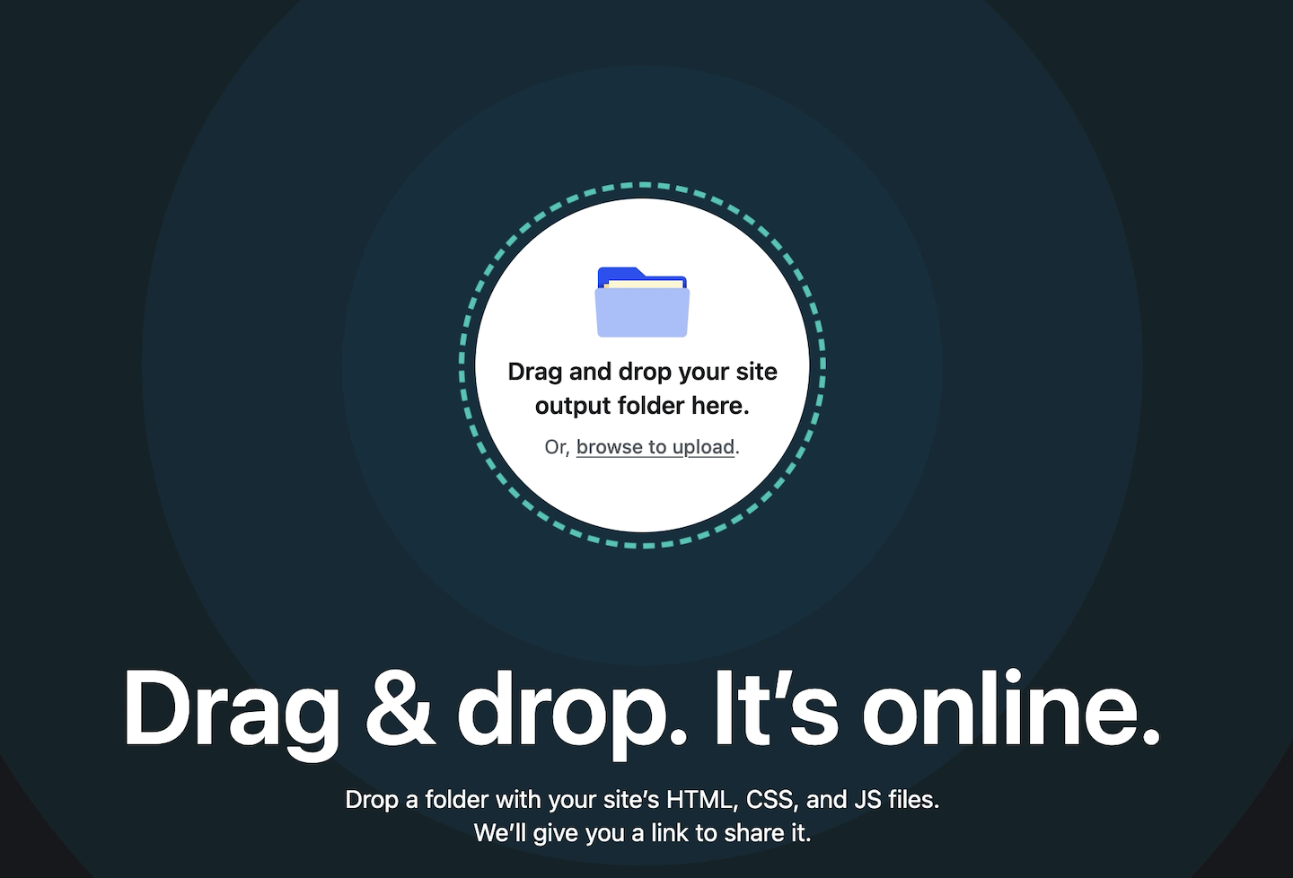 Netlify Drop UI